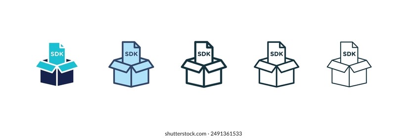 SDK icon set on white background
