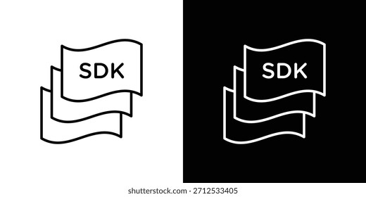 SDK icon. Simple flat symbol. Perfect Black outline pictogram illustration