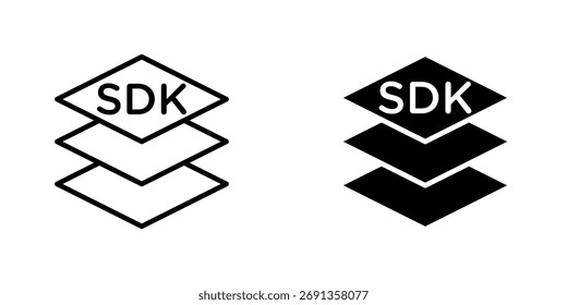 SDK icon Simple vector illustration for graphic and web design.