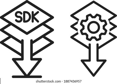 SDK icon, Software development kit icon, vector