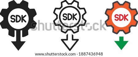 SDK icon, Software development kit icon, vector