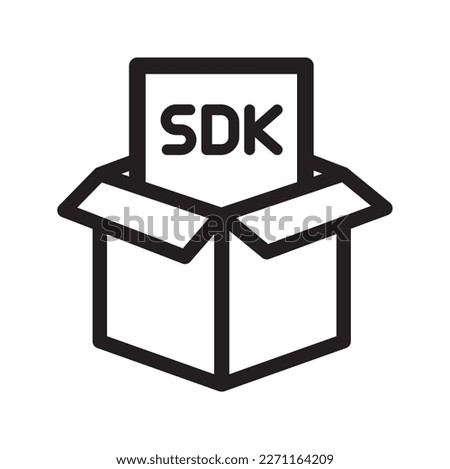 SDK icon. Software Development Kit icon. linear vector illustration on white background. EPS 10