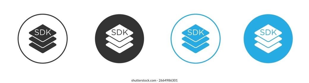 SDK icon solid style. Flat vector illustration.