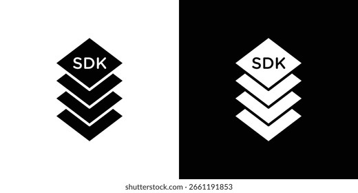 Símbolo de icono de SDK. Diseño simple y plano para Web y App móvil