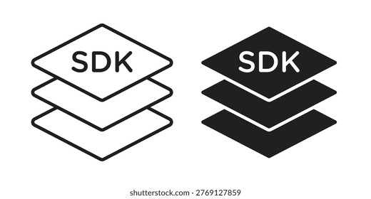 SDK icon symbol vector elements for infographic web. EPS10