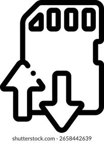 sdk icon. Thin Linear Style Design Isolated On White Background