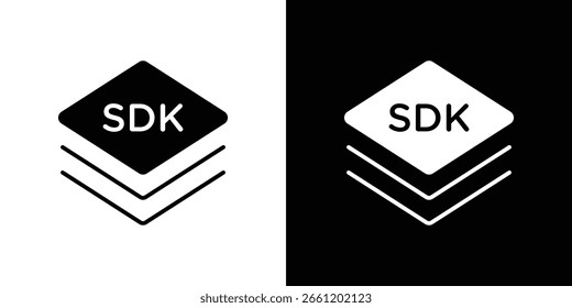 SDK icon Vector clipArt Illustrations in flat style