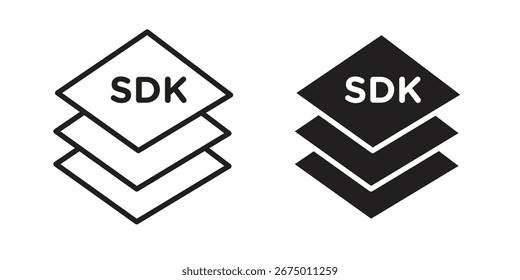 Diseño del Vector del icono del SDK, perfecto para los diseños de la ui del Sitio web