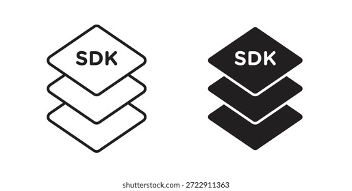 SDK-Symbol für Web und App. Vektorgrafik eps