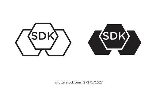 SDK icon for web designs. editable pictogram.