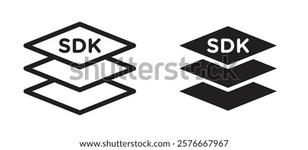 SDK icons in outline and stroke versions