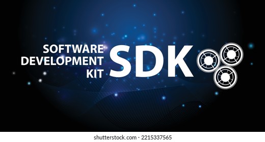 SDK. Software development kit concept on IoT background. Technology Concept. Vector illustration.