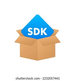 SDK - Software Development Kit icon. Vector stock illustration.