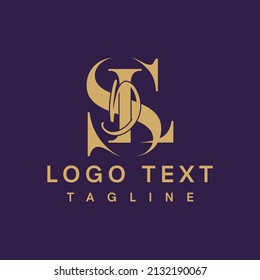 Diseño del logotipo de la carta de SDL. Logo de la marca SDL Clothing creativo moderno. Ilustración del vector inicial.