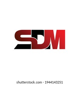 SDM letter monogram logo design vector