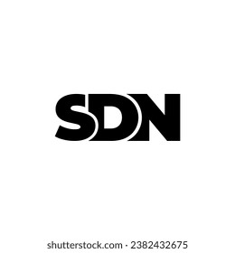 SDN initial letter monogram typography logo vector