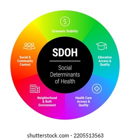 Sdoh Social Determinants Health Vector Infographic Stock Vector ...