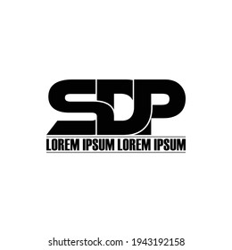 SDP-Brief-Monogramm-Logo-Design-Vektorgrafik