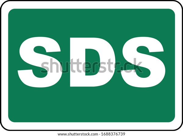 Sds Sign Safety Data Sheet Stock Vector Royalty Free 1688376739