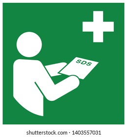 SDS Station Symbol Sign, Vector Illustration, Isolate On White Background Label .EPS10