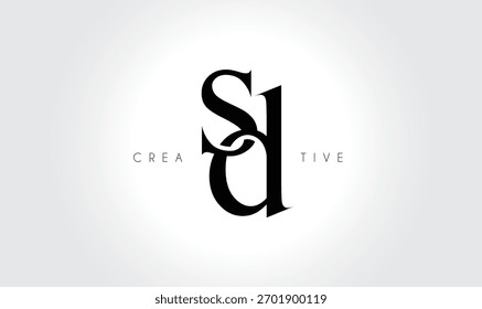SDsd Elegant Serif Monogram Logo - Luxuriöses typografisches Kleinbuchstaben-Zeichen für modernes Branding