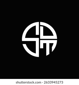 SDT logo SDT icon SDT monogram SDT letter minimalist Circle flat Unique modern abstract logo design.

