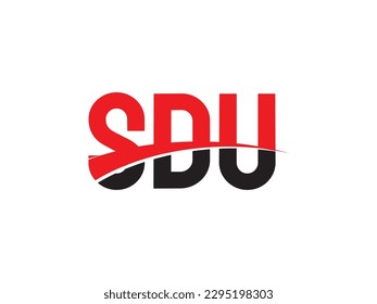Letra SDU Ilustración del vector de diseño del logotipo inicial