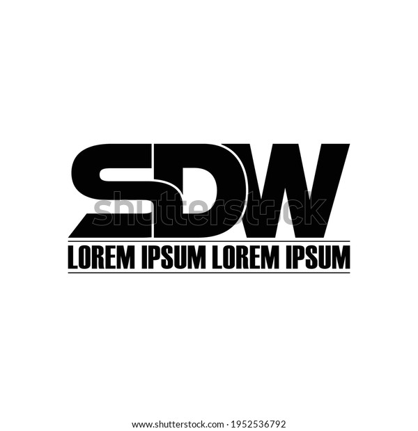 sdw-letter-monogram-logo-design-vector-stock-vector-royalty-free