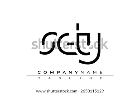 SDY abstract letter design. Modern Business Logo Design With Abstract Typography and Contemporary Style