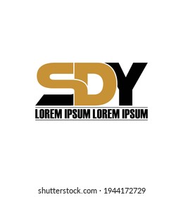 SDY letter monogram logo design vector