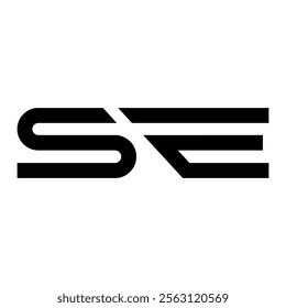 se abstract alphabet font initial simple vector logo design