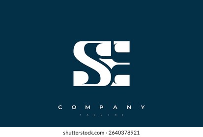 SE Abstract Geometric Logo Design. Modern and elegant logo design with simplistic typography elements, showcasing branding excellence.