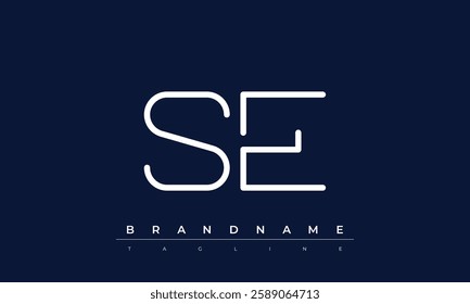 SE Abstract letter logo. This logo icon incorporate with abstract shape in the creative way