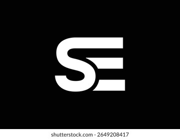 Monograma de logotipo de letras abstratas SE