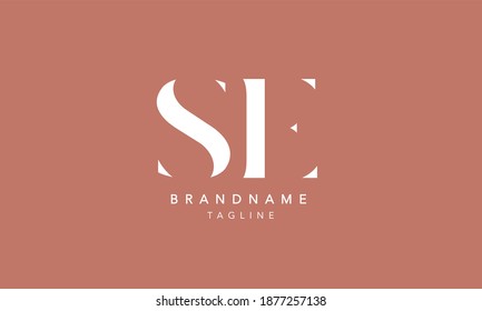 SE Alphabet initial Letter Monogram Icon Logo vector illustration