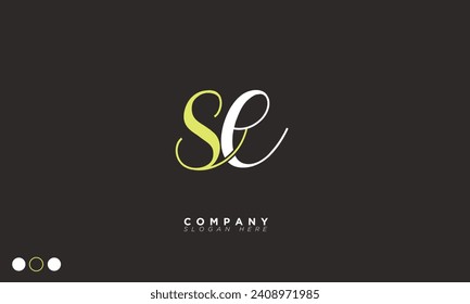 SE Alphabet letters Initials Monogram logo ES, S and E