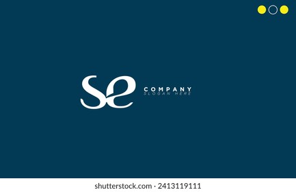 SE Alphabet letters Initial Monogram Logo ES, S und E