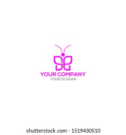 SE Butterfly Logo Design Vector