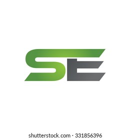 SE company linked letter logo green