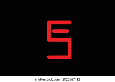 SE elegant logo with initials for company -vector