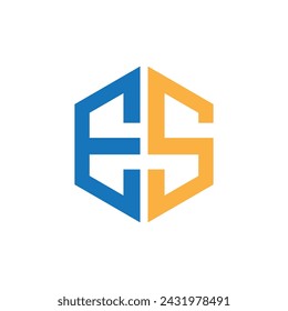 SE or ER logo design vector template