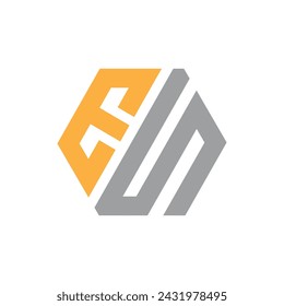 SE or ER logo design vector template