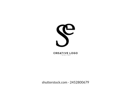 SE ES Abstract initial monogram letter alphabet logo design