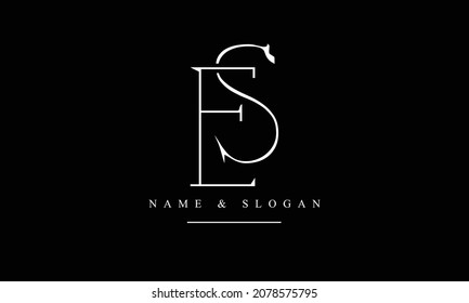 SE, ES abstract letters logo monogram