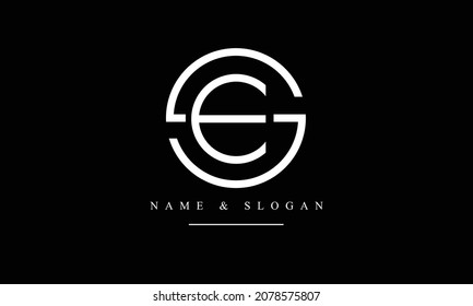 SE, ES abstract letters logo monogram