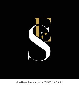 SE ES Abstract Letters Logo Monogram.SE, ES, S, E abstract letters logo monogram