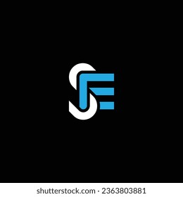 SE or ES abstract outstanding professional business awesome artistic branding company different colors illustration logo