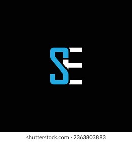 SE or ES abstract outstanding professional business awesome artistic branding company different colors illustration logo