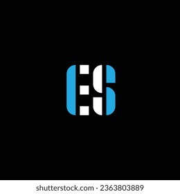 SE or ES abstract outstanding professional business awesome artistic branding company different colors illustration logo