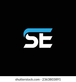 SE or ES abstract outstanding professional business awesome artistic branding company different colors illustration logo